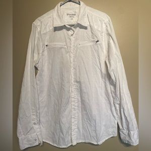 Guess Long Sleeved White Dress Shirt